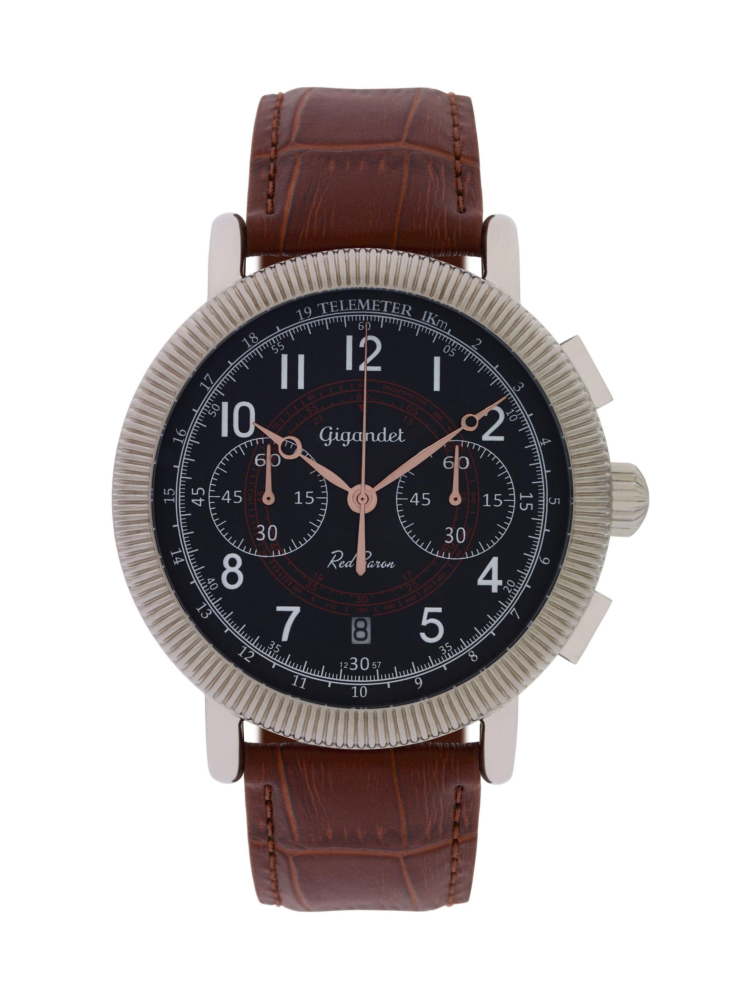 Montre à affichage analogique 'RED BARON IV' Gigandet en noir : devant
