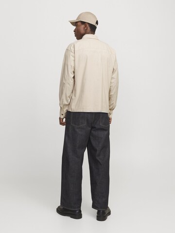 JACK & JONES Regular fit Button Up Shirt in Grey