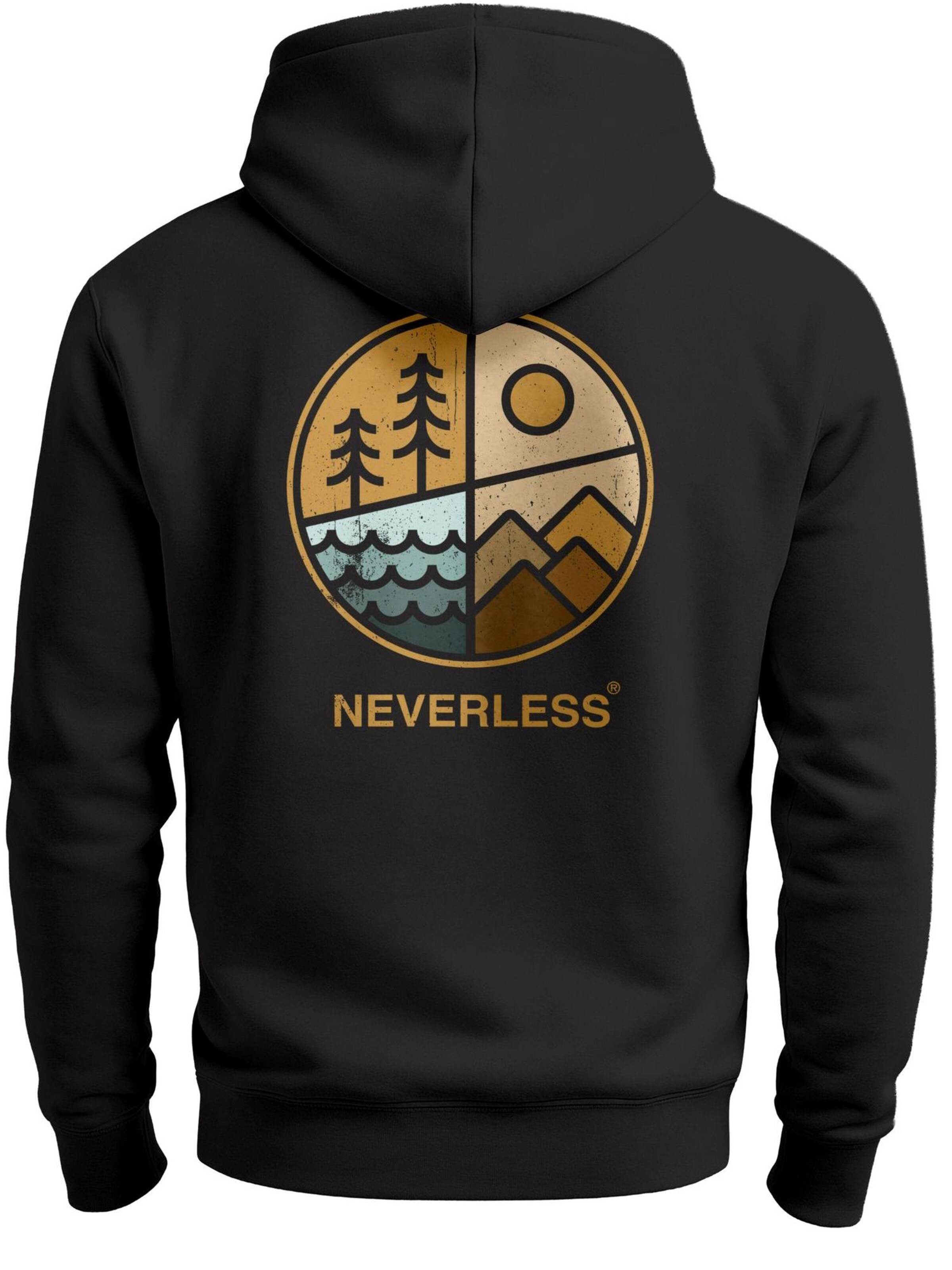 Neverless Sweatshirt 'Outdoor Badge' in Black