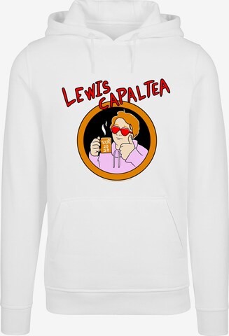 Sweat-shirt 'Lewis Capaldi - CapalTea' Merchcode en blanc : devant