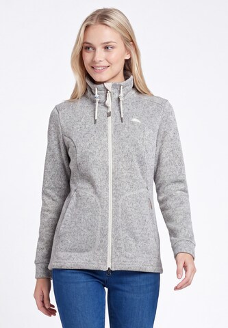 Veste en polaire Schmuddelwedda en gris : devant