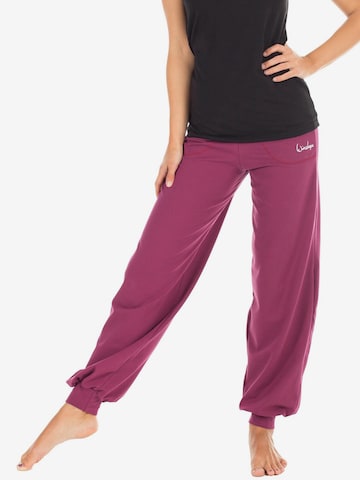 Winshape Конический (Tapered) Спортивные штаны 'WH12' в Ярко-розовый: спереди