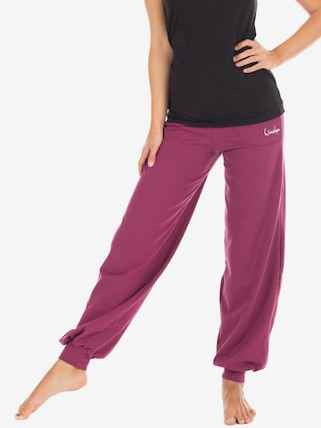 Effilé Pantalon de sport 'WH12' Winshape en rose : devant