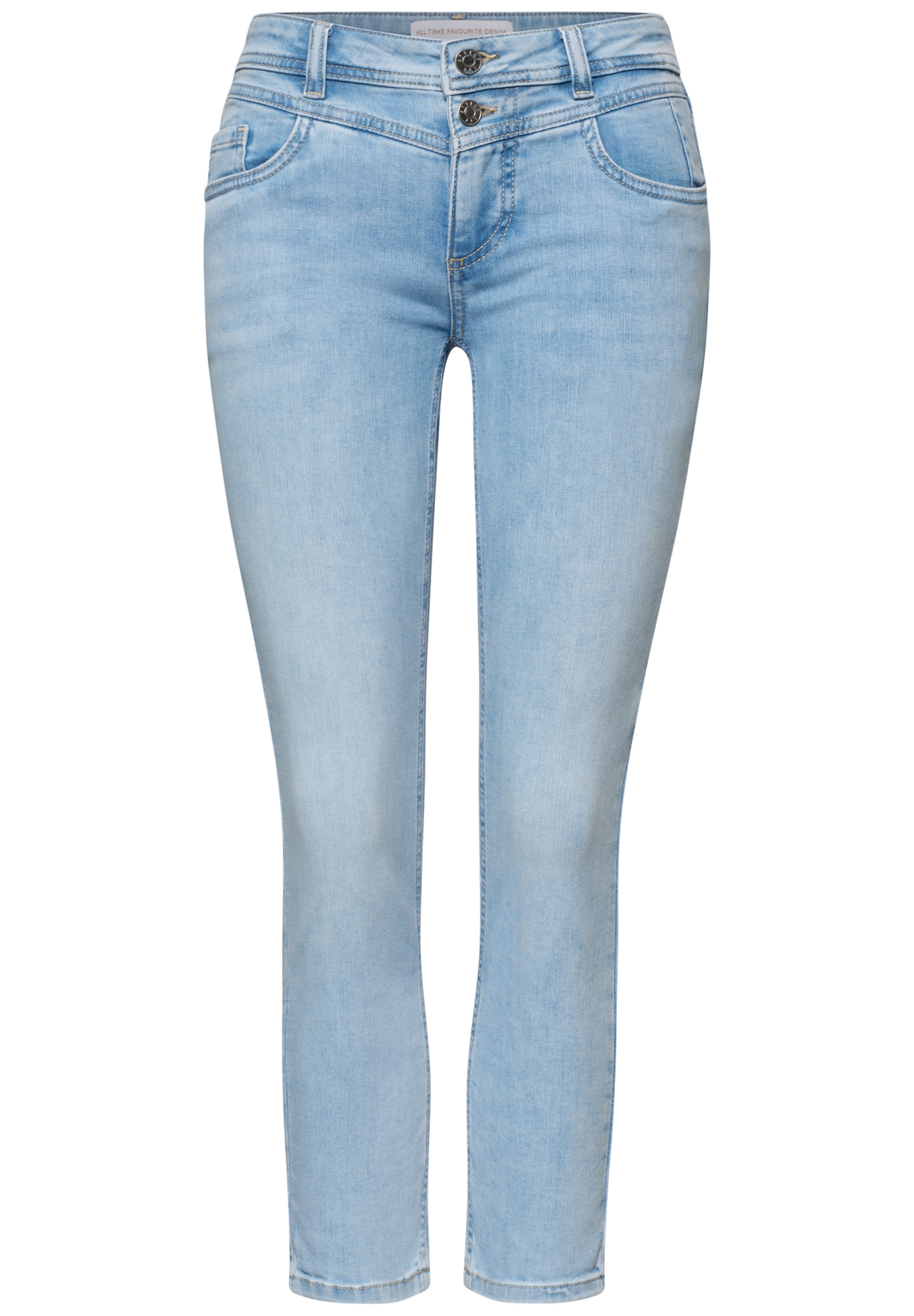 STREET ONE Slimfit Jeans in Blau: Vorderseite