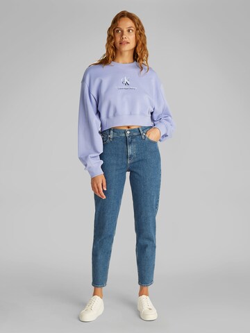 Calvin Klein Jeans Sweatshirt 'SHADOW' in Purple