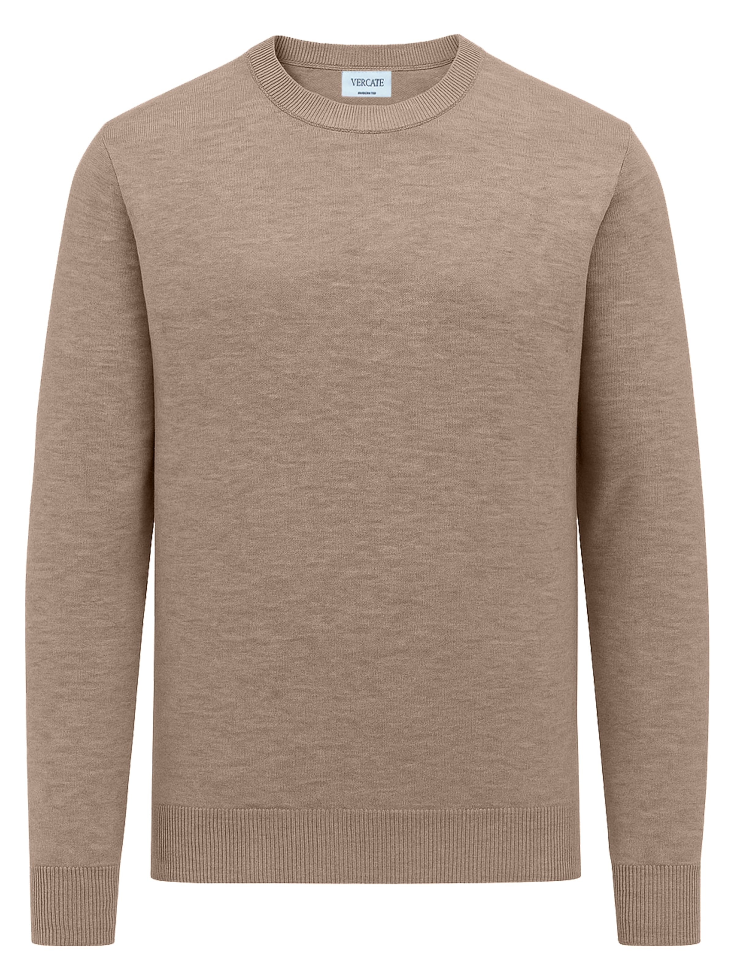 Pull-over 'No. 16' Vercate en marron : devant