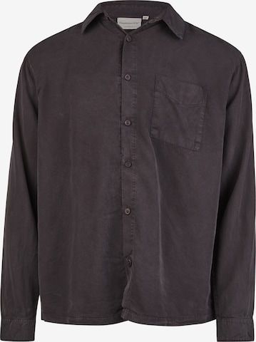 Cleptomanicx Regular Fit Langarmhemd 'Easy' in Grau: Vorderseite