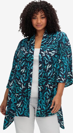 SHEEGO Between-Season Jacket in Turquoise / Dark blue / White, Item view