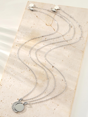 Chaîne 'Connected Sun & Moon' Hey Happiness en argent