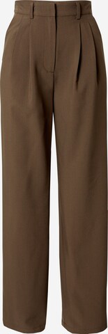LeGer by Lena Gercke Regular Pleat-Front Pants 'Elena Tall' in Brown: front