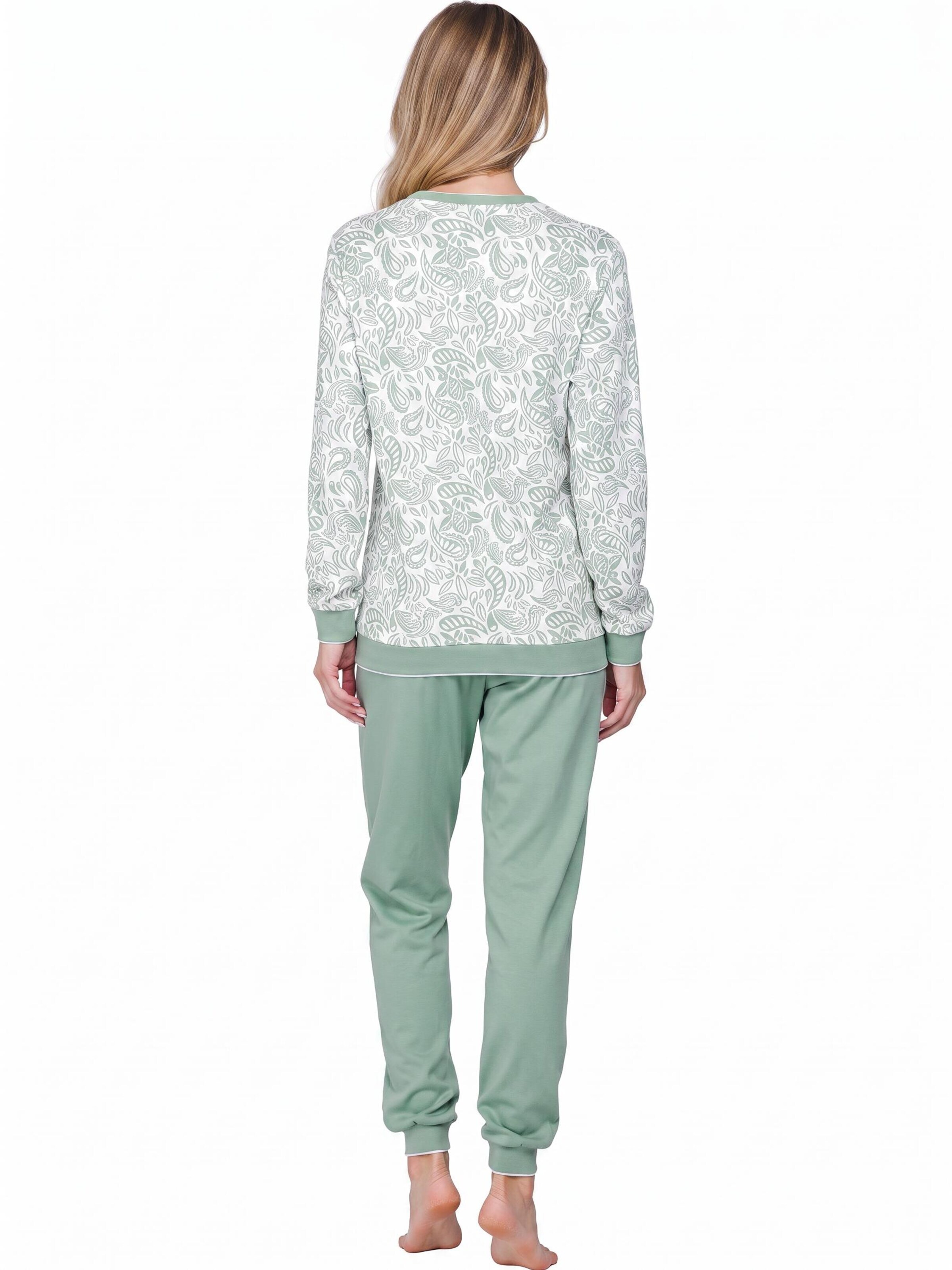 Pastunette Pyjama 'Soft Paisley' in Groen