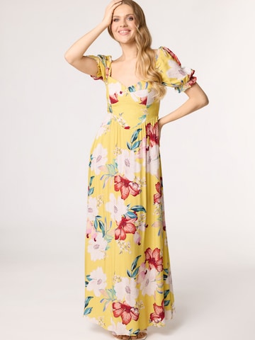 Rochie de la Laurella pe galben: față