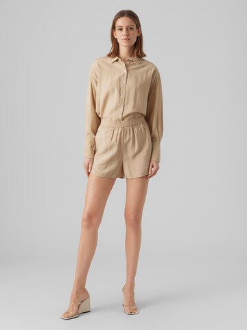 VERO MODA Regular Broek 'LENA' in Beige