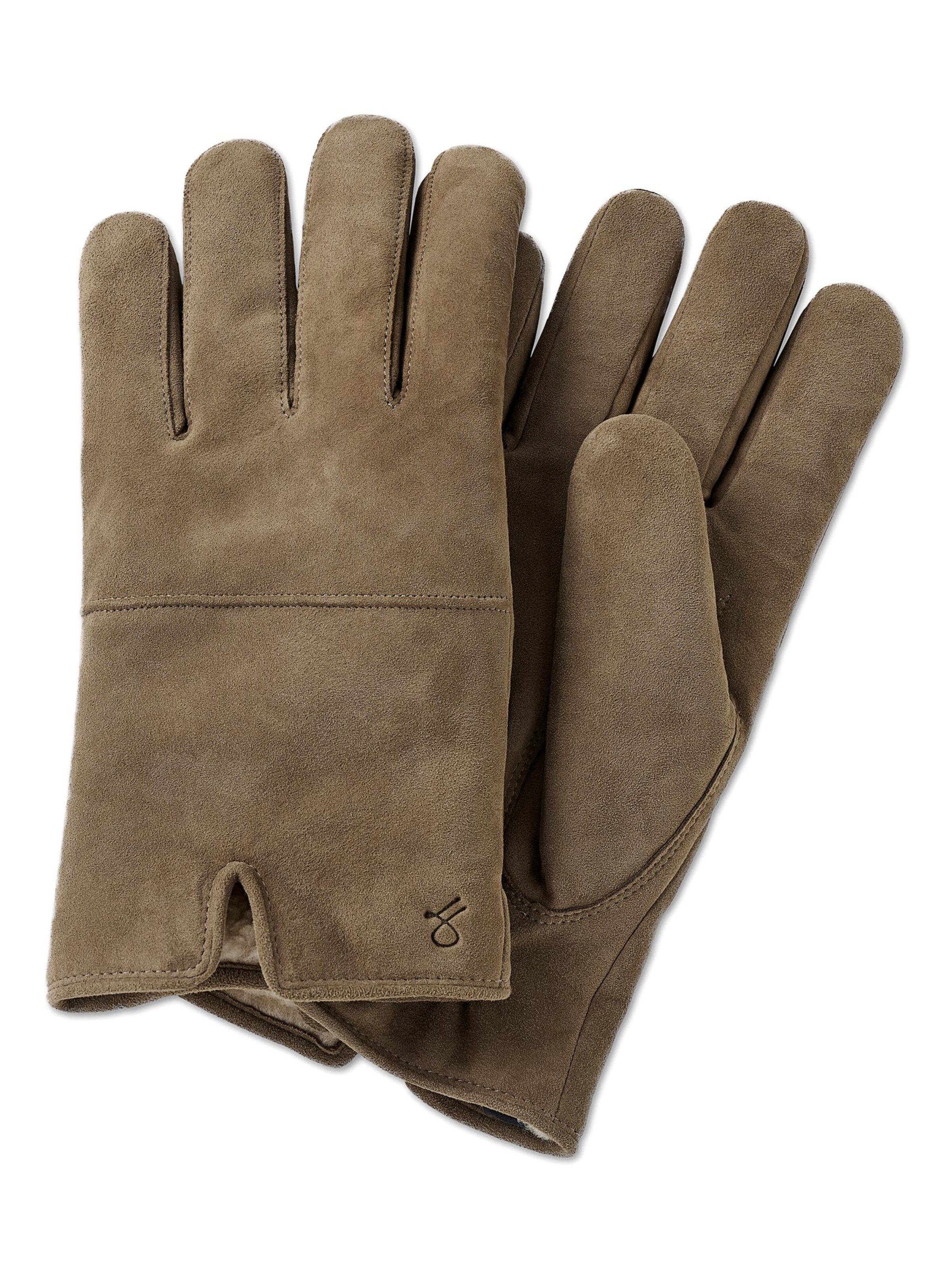 Fawler Full Finger Gloves 'Hiems' in Brown: front