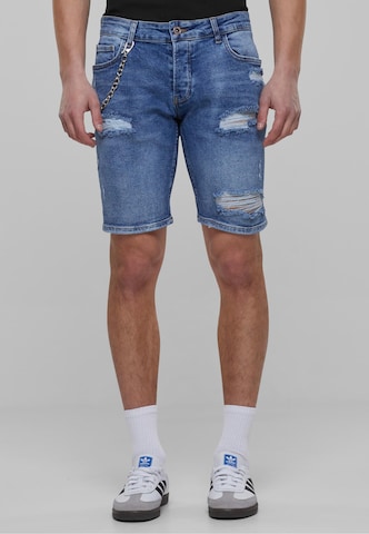 2Y Premium Regular Jeans in Blauw: voorkant