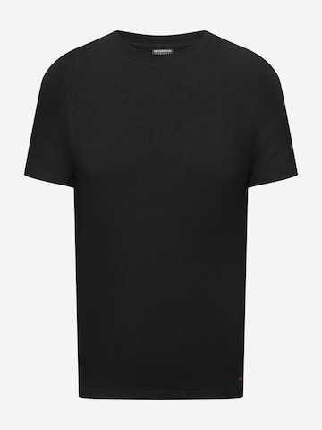 Henderson Shirt 'Elastisches Baumwoll-T-Shirt mit Rundhals, Bosco L' in Zwart: voorkant