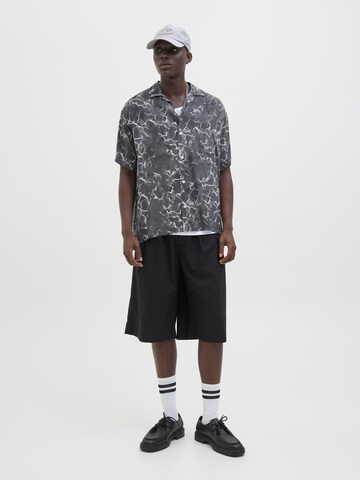 JACK & JONES Comfort fit Overhemd 'JCOInfinity' in Zwart