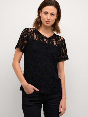Cream Blouse 'CR Kit' in Black: front