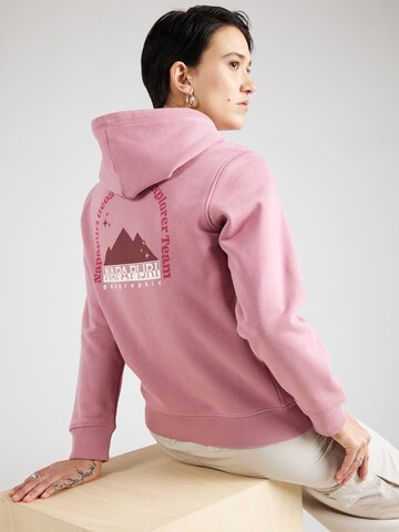 NAPAPIJRI Sweatshirt 'ROPE' in Pink