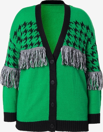 Angel of Style Knit cardigan in Green: front