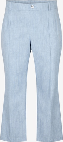 Zizzi Regular Pleat-front trousers 'MKOOPA' in Blue: front