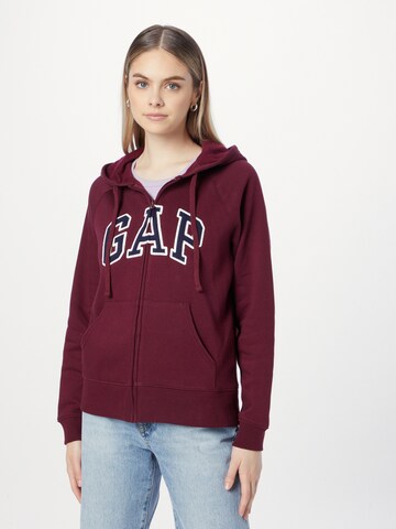 GAP - Sudadera con cremallera en rojo: frente