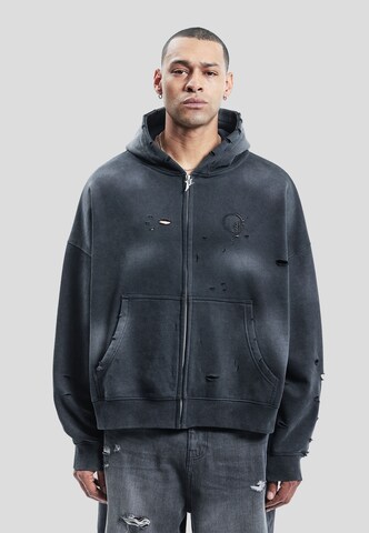 FAVELA Sweatjacke in Schwarz: Vorderseite