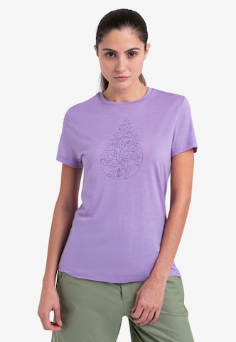 ICEBREAKER - Camisa funcionais 'Tech Lite III' em roxo: frente