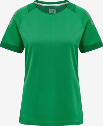 Hummel Functioneel shirt 'Poly' in Groen: voorkant