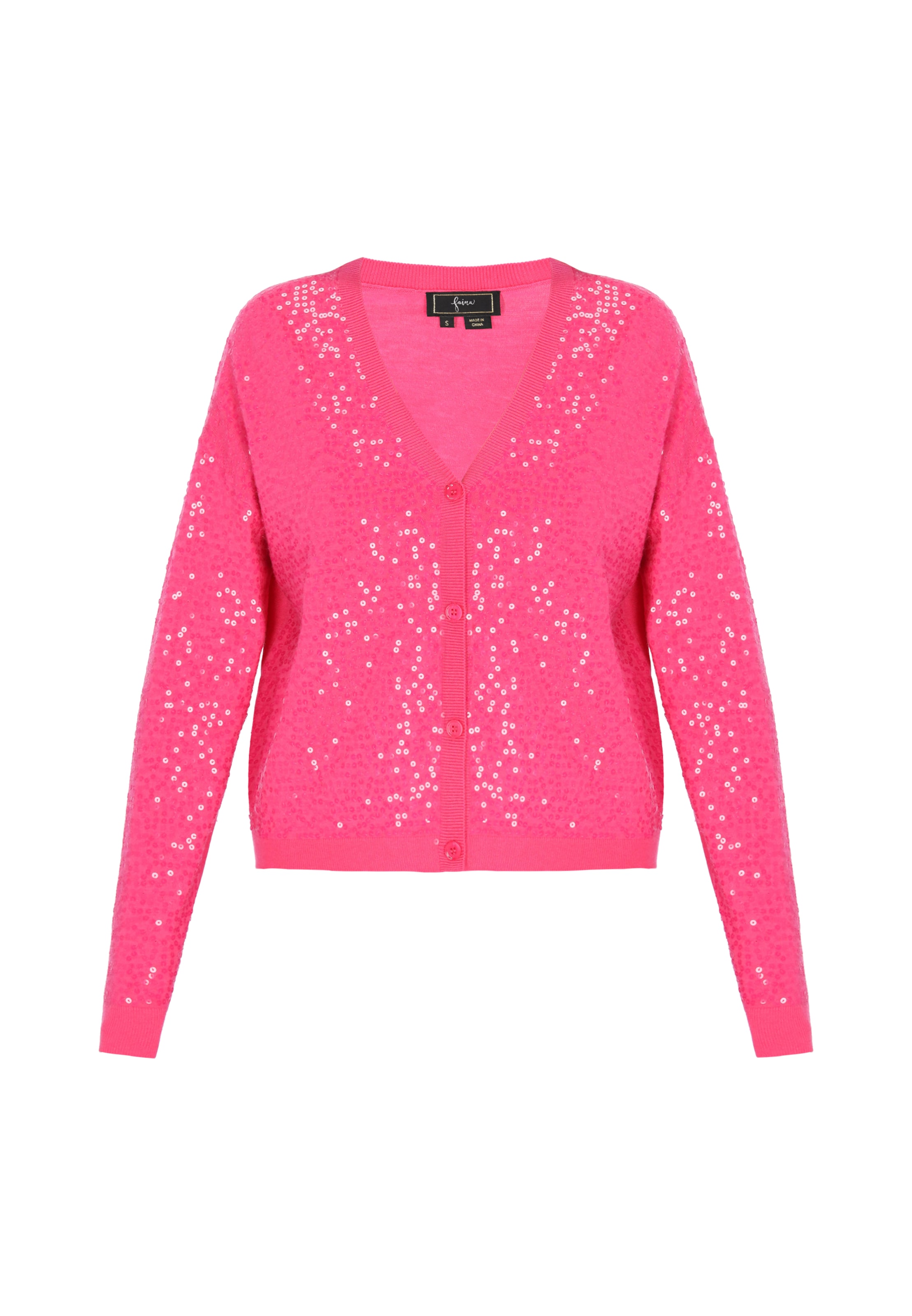 faina - Cárdigan en rosa: frente