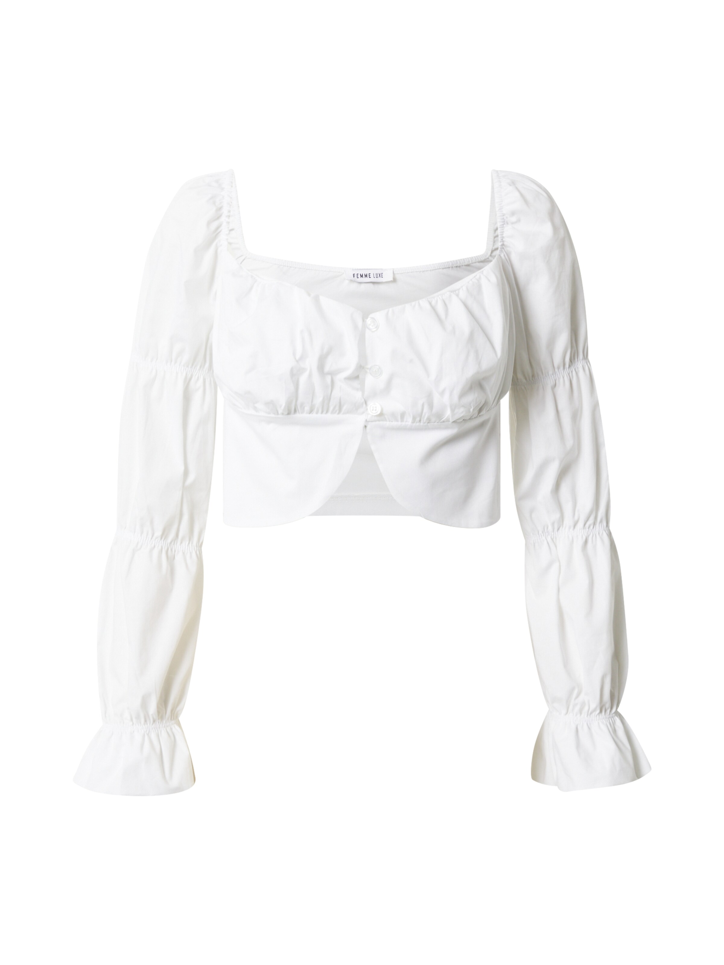Femme Luxe Blouse 'PERLA' in White: front