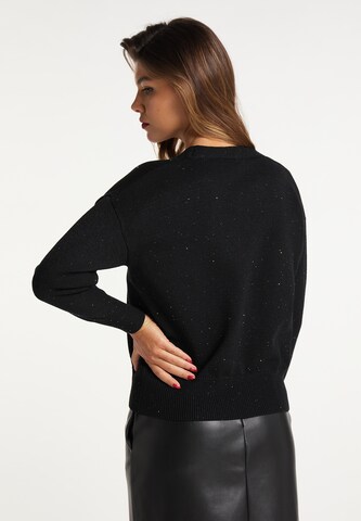 faina Knit Cardigan in Black