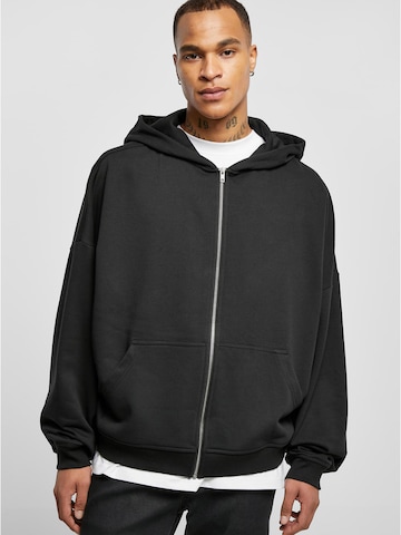 Urban Classics Zip-Up Hoodie '90's' in Black: front