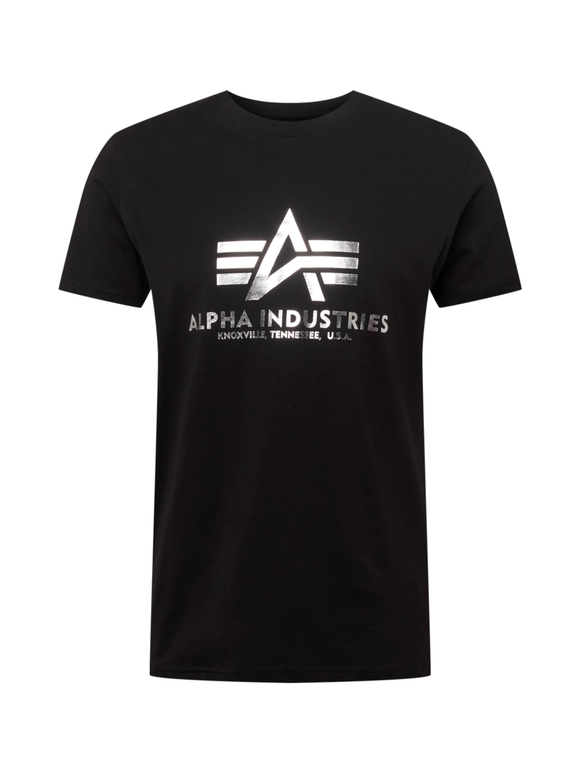 ALPHA INDUSTRIES Regular Fit Bluser & t-shirts i sort: forside