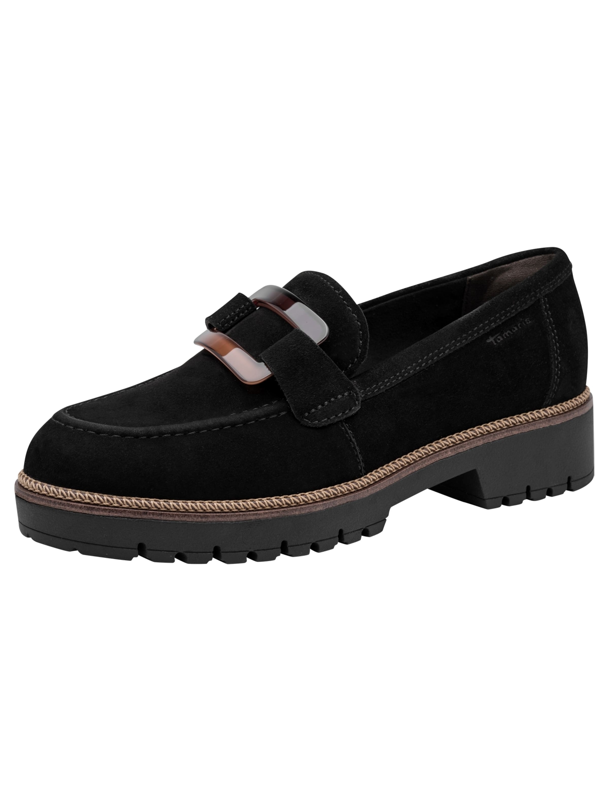 Chaussure basse Tamaris en noir : devant