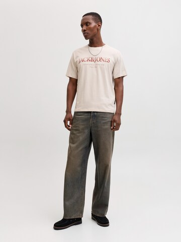 T-Shirt 'JJDEVIN DAYTONA' JACK & JONES en beige