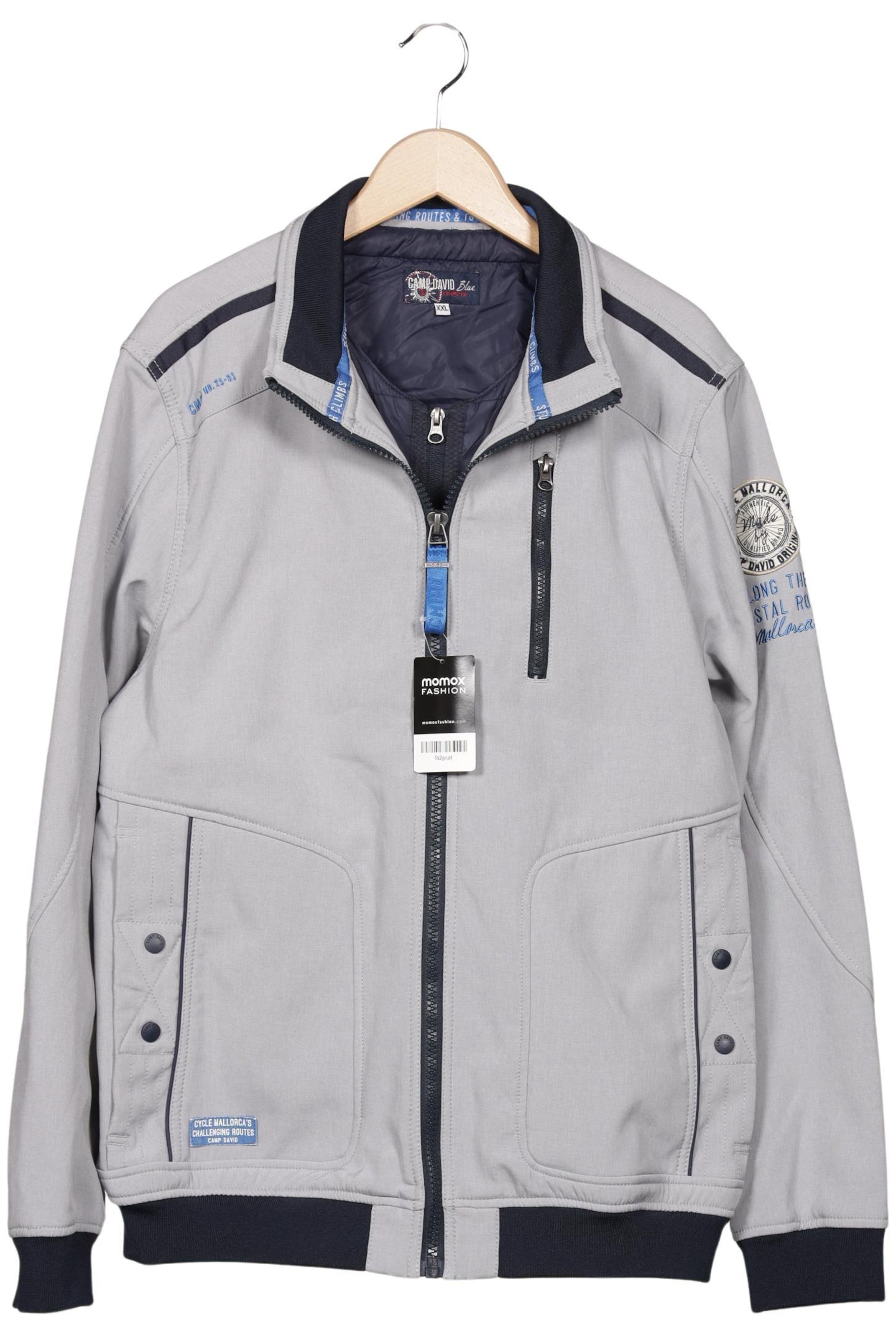 CAMP DAVID Jacket & Coat in XXL in Grey: front