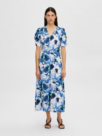 Robe 'Rachelle' SELECTED FEMME en bleu : devant