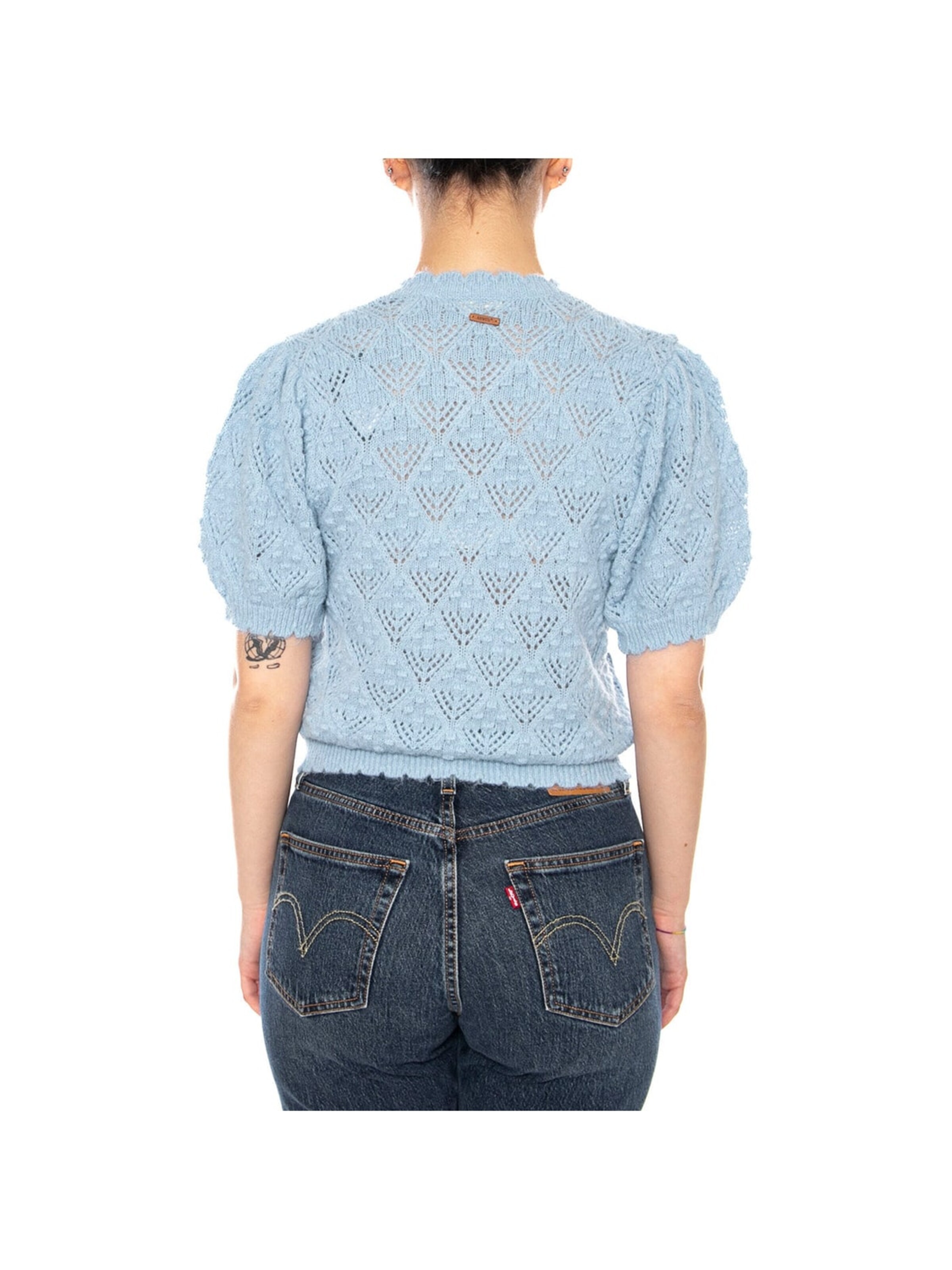 LEVI'S ® Sweter 'Pauline Pointelle Ss Cardi' w kolorze niebieski