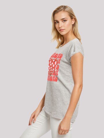 F4NT4STIC Shirt 'XOXO Herz Love' in Grey