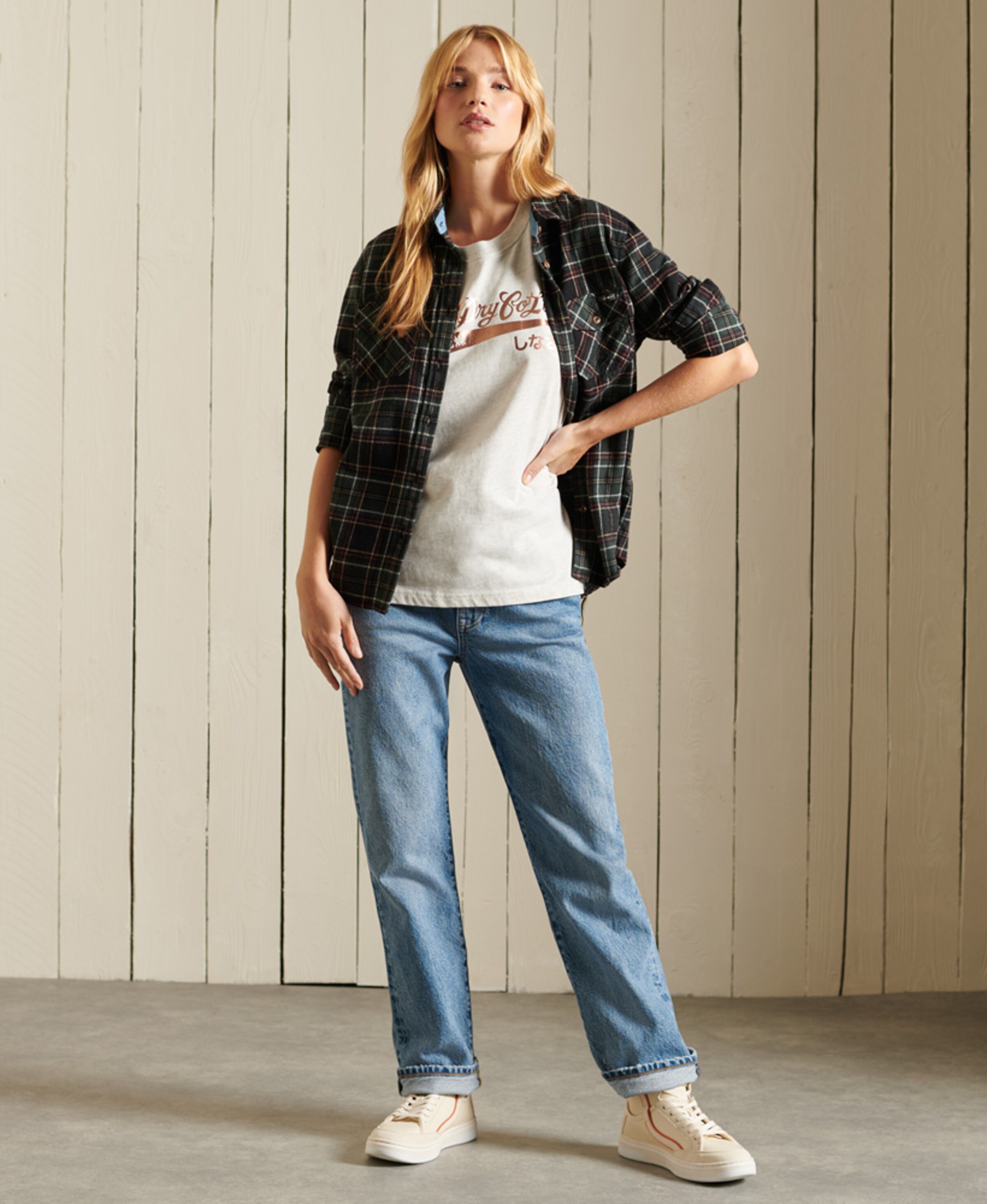 Frauen Shirts & Tops Superdry Shirt in Grau - OY28353 Frauen Shirts & Tops Superdry Shirt in Grau - OY28353