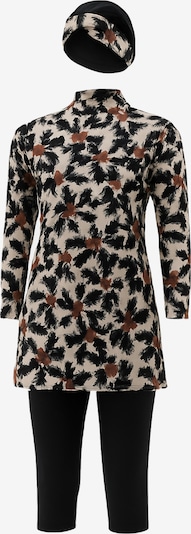 C&City Badeanzug in XXL in beige / braun / schwarz, Produktansicht