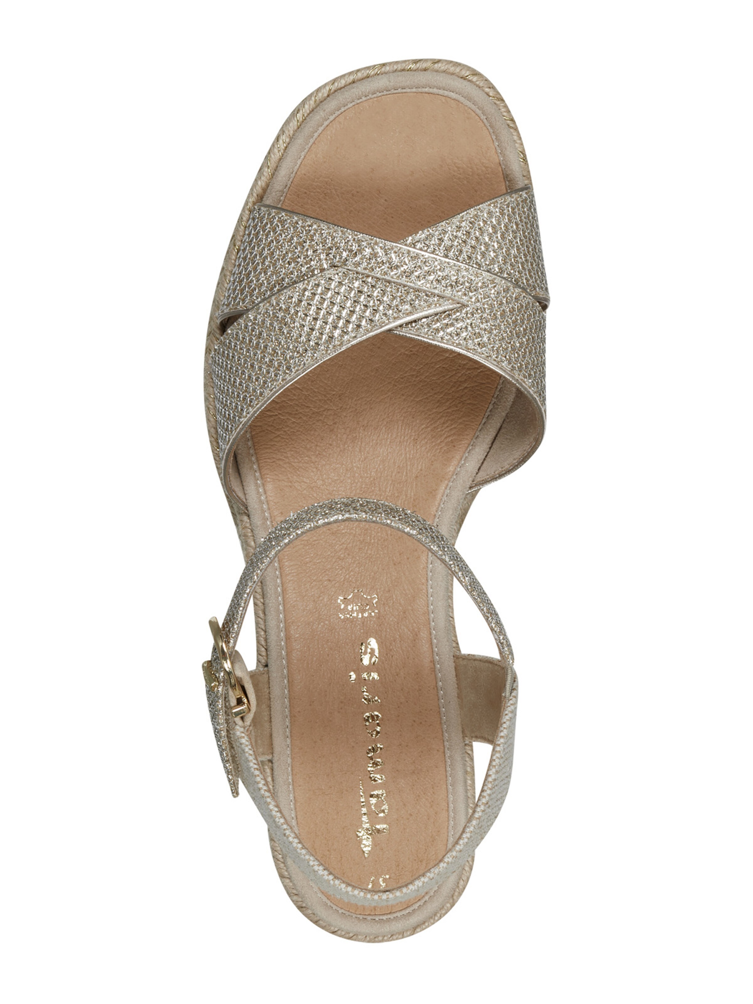 Sandalo con cinturino di Tamaris in oro