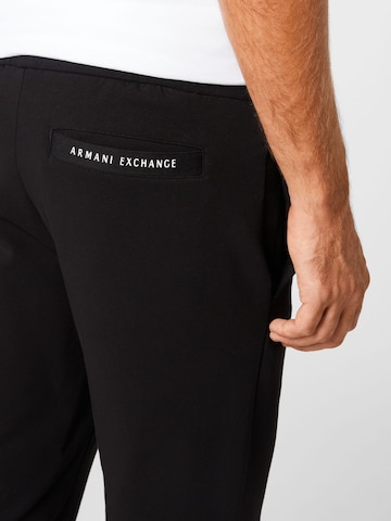 ARMANI EXCHANGE Tapered Trousers in Black