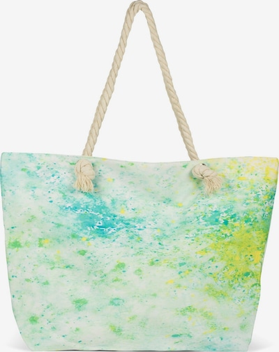 styleBREAKER Strandtasche 'Strandtasche Pouring Flecken Muster' in One Size in grün, Produktansicht