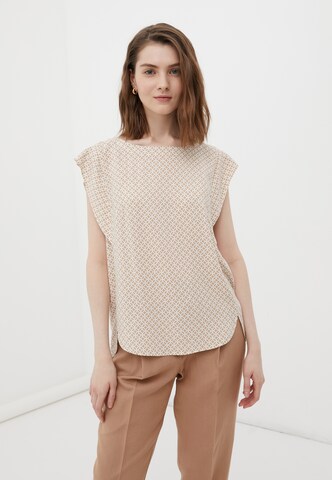 Finn Flare Sommerbluse 'Print' in Beige: Vorderseite