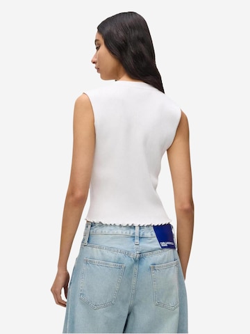 KARL LAGERFELD JEANS - Top 'KLJ Light Knit Top B2W18024' en blanco