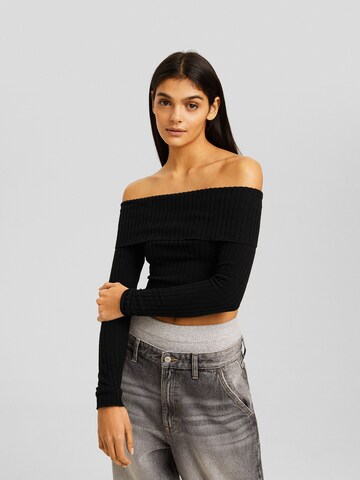 Pull-over Bershka en noir : devant