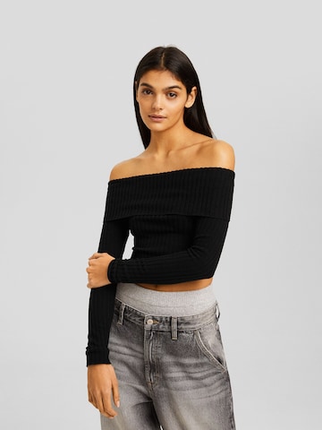 Pull-over Bershka en noir : devant