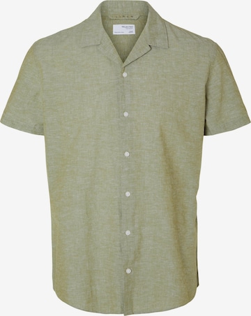 SELECTED HOMME Button Up Shirt in Green: front